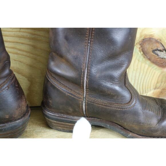 Dan Post Boots Mens 10D Brown Leather Cowboy Western Pull On - Picture 11 of 13